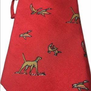 Hunting necktie, dog tie, men’s red tie
